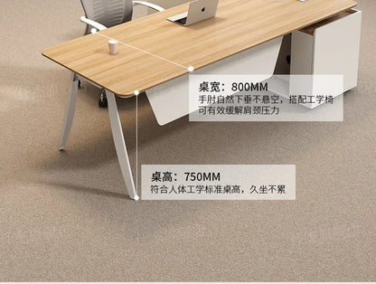 Wooden Study Office Desk Modern Computer Space Saving Luxury Design Safe Office Desk Aesthetic Mesa Ordenador Room Furniture