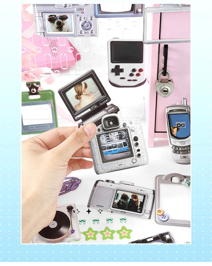 15Pcs/lot Y2K Cute Retro Paper Card Stickers Material Pack Decorative Journal Scrapbooking DIY Photo Frame Collage
