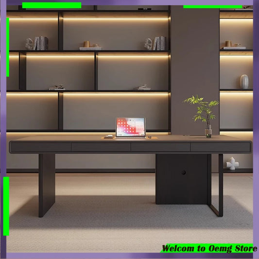 Stylish Executive Writing Desk Perfect Office Study Corner Modern Design Meets Functionality Mesa Para Computador Accessories