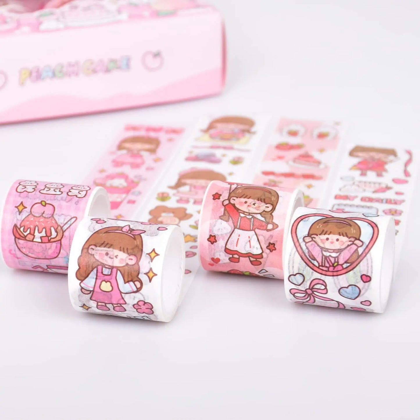 20 Rolls Cute Girl Washi Tape Set, DIY Aesthetic Masking Sticker, Photo Frame Laptop Keyboard Phone Case Wall Decorative Sticker