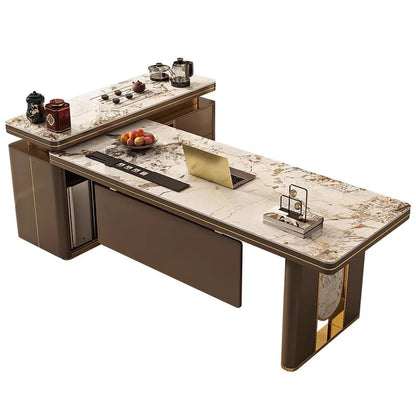 Premium Corner Office Desk Standing Feature Rich Modern Escritorios De Ordenador Perfect Small Spaces Big Ideas Mesa Furniture