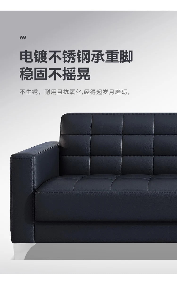Office Sofa Business Reception Modern Simple Guest Single Three-person Office Sofa Coffee Table Combination Set