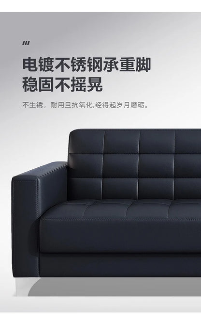 Office Sofa Business Reception Modern Simple Guest Single Three-person Office Sofa Coffee Table Combination Set