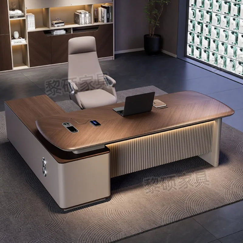 Fashion Large Size Office Desk Luxury Design Save Space Creative Computer Office Desk Executive Meuble Bureau Home Products