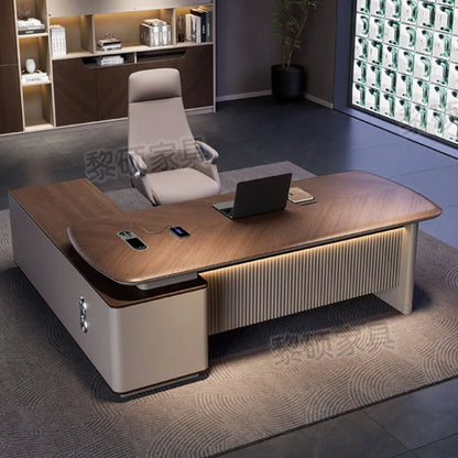 Fashion Large Size Office Desk Luxury Design Save Space Creative Computer Office Desk Executive Meuble Bureau Home Products