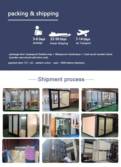 Portable Soundproof Office Cabin, Mobile Office, Soundproof Reading Room, with Ventilation System, Suitable for Indoor Use