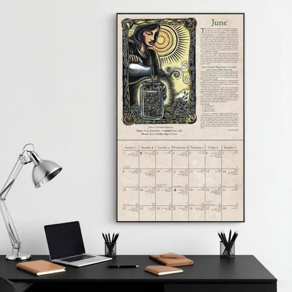 Witches' Calendar 2026 Witches' Botanical Calendar Book Wall Hanging Decorative Wall Art Creative Gift For Family Friends