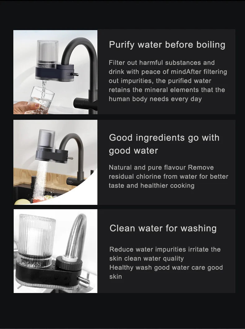 Splash proof faucet filter, water purifier, kitchen water treatment equipment, tap water filter customized