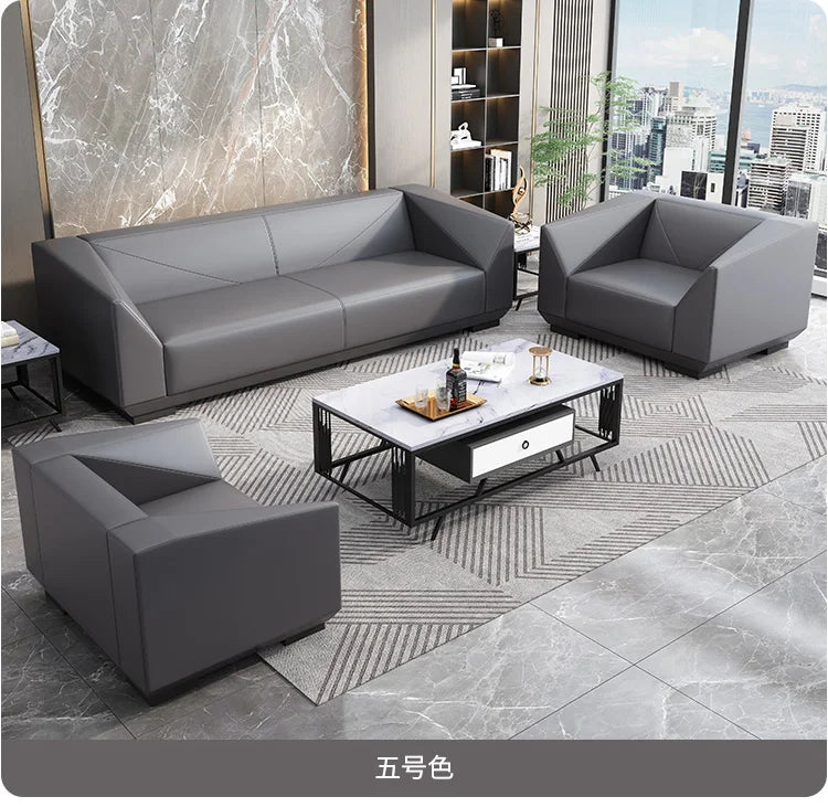 Office Sofa Simple Modern Three-person Minimalist Office Sofa Leisure Meeting Business Reception Coffee Table Combination