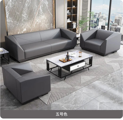 Office Sofa Simple Modern Three-person Minimalist Office Sofa Leisure Meeting Business Reception Coffee Table Combination