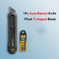 Deli 3pc Set Utility Knife Art Carving Knife Cutter School Suplies Cut Tools Wallpaper Stationery Express Delivery Safe Knife