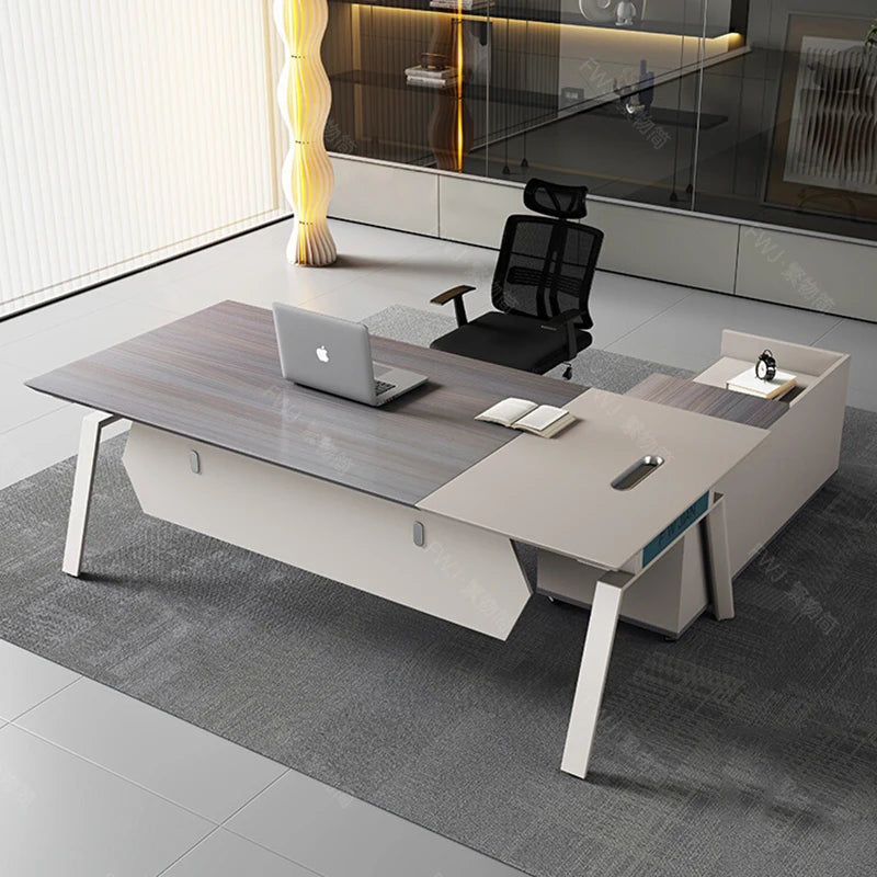 Living Room Lshaped Office Desk Luxury Design Chinese Style Fashion Office Desk Interior Escritorio Oficina Postmodern Furniture