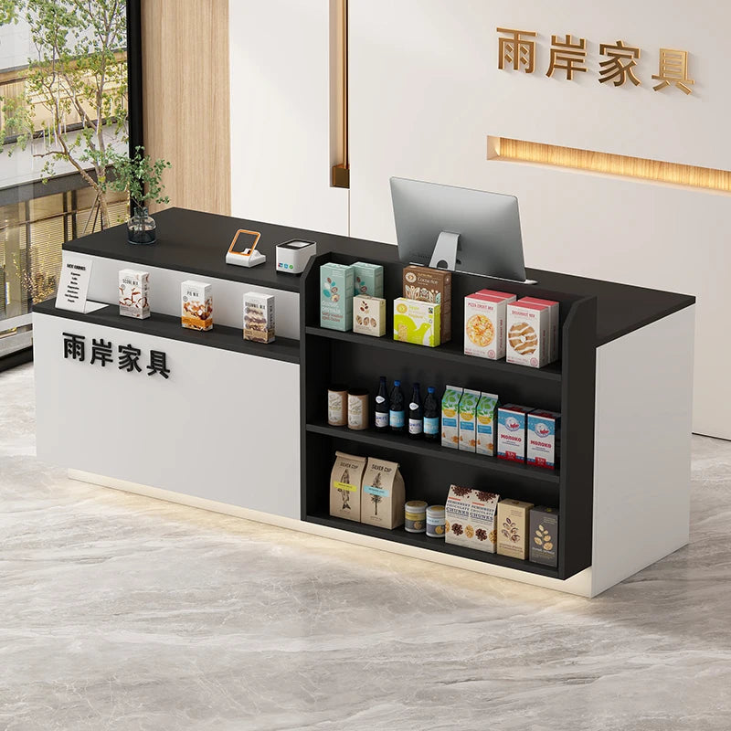 Office Bar Counter Cashier Counter Simple Custom Reception Desk Beauty Salon Escritorio De Recepcion Commercial Furniture