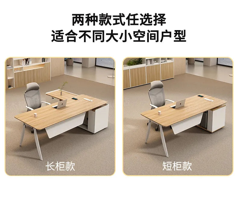 Wooden Study Office Desk Modern Computer Space Saving Luxury Design Safe Office Desk Aesthetic Mesa Ordenador Room Furniture