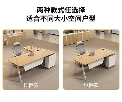 Wooden Study Office Desk Modern Computer Space Saving Luxury Design Safe Office Desk Aesthetic Mesa Ordenador Room Furniture
