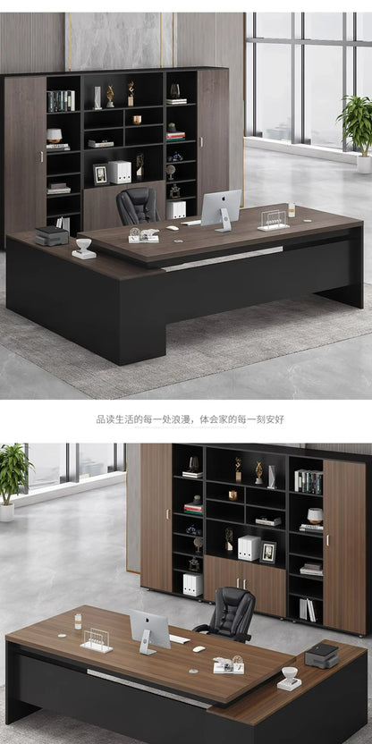 Standing Aesthetic Office Desk Design Large Organizers Modern Fashion Office Desk Interior Mesas Escritorio Room Furnitures