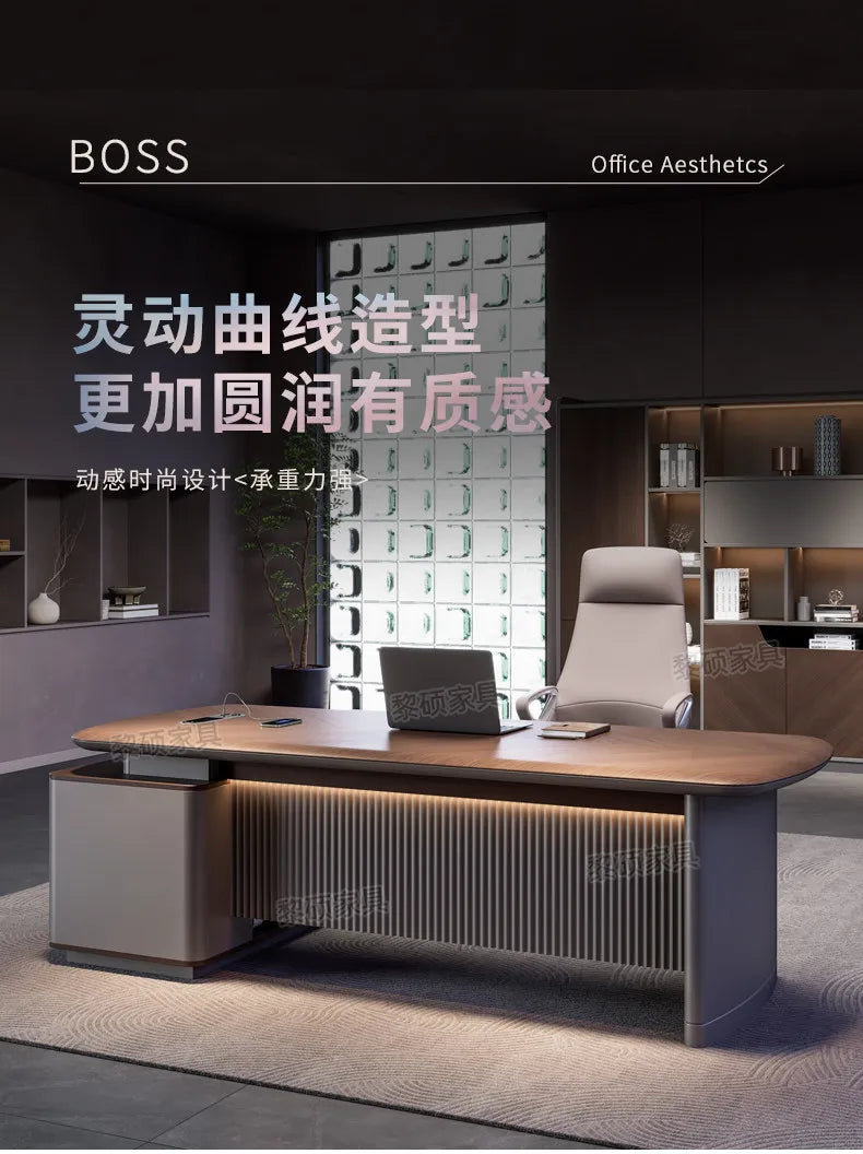 Fashion Large Size Office Desk Luxury Design Save Space Creative Computer Office Desk Executive Meuble Bureau Home Products