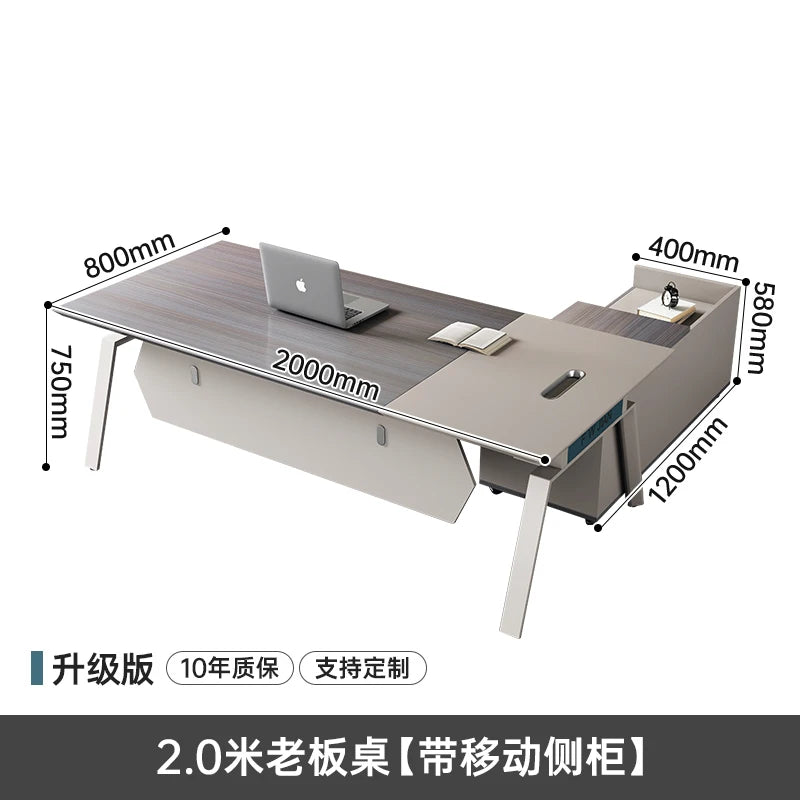 Living Room Lshaped Office Desk Luxury Design Chinese Style Fashion Office Desk Interior Escritorio Oficina Postmodern Furniture