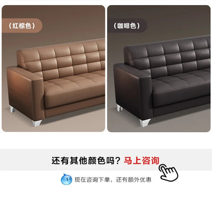 Office Sofa Business Reception Modern Simple Guest Single Three-person Office Sofa Coffee Table Combination Set