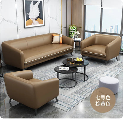Office Sofa Business Reception Modern Simple Meeting Hotel Lobby Resting Area Office Sofa Coffee Table Set