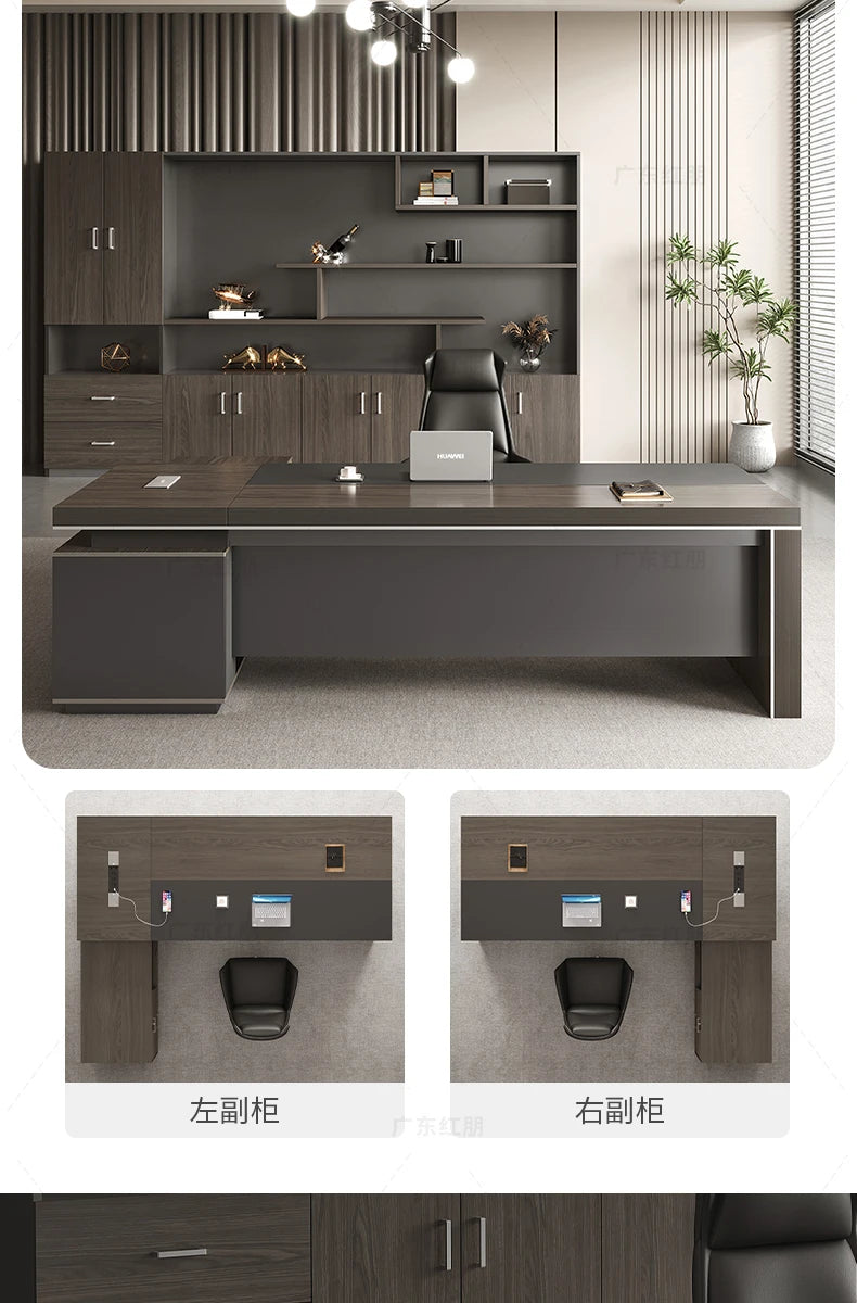 Wooden Lshaped Office Desk Modern Computer Standing Organizers Office Desk Space Saving Escritorio Oficina Postmodern Furniture