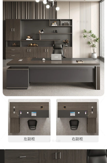 Wooden Lshaped Office Desk Modern Computer Standing Organizers Office Desk Space Saving Escritorio Oficina Postmodern Furniture