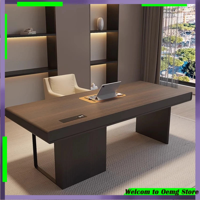 Stylish Executive Writing Desk Perfect Office Study Corner Modern Design Meets Functionality Mesa Para Computador Accessories