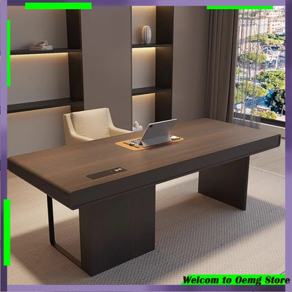 Stylish Executive Writing Desk Perfect Office Study Corner Modern Design Meets Functionality Mesa Para Computador Accessories