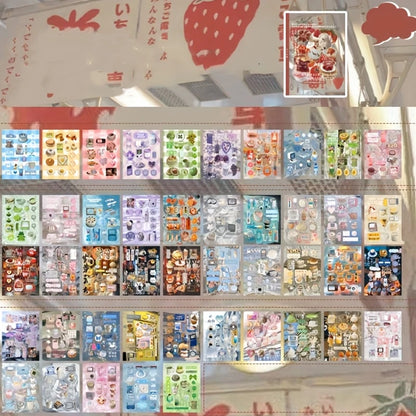 Mr. Paper 45 Sheets/book Creative Sticker Book Used of DIY Phone Case Photo Frame Album Scrapbook Retro Decoration Art Stickers
