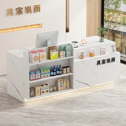 Office Bar Counter Cashier Counter Simple Custom Reception Desk Beauty Salon Escritorio De Recepcion Commercial Furniture