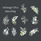 Mr.Paper,20PCS, Plant Themed Stickers, DIY Decorative Scrapbook Notebook Photo Frame Diary Stationery Flower Leaf Stickers Gifts