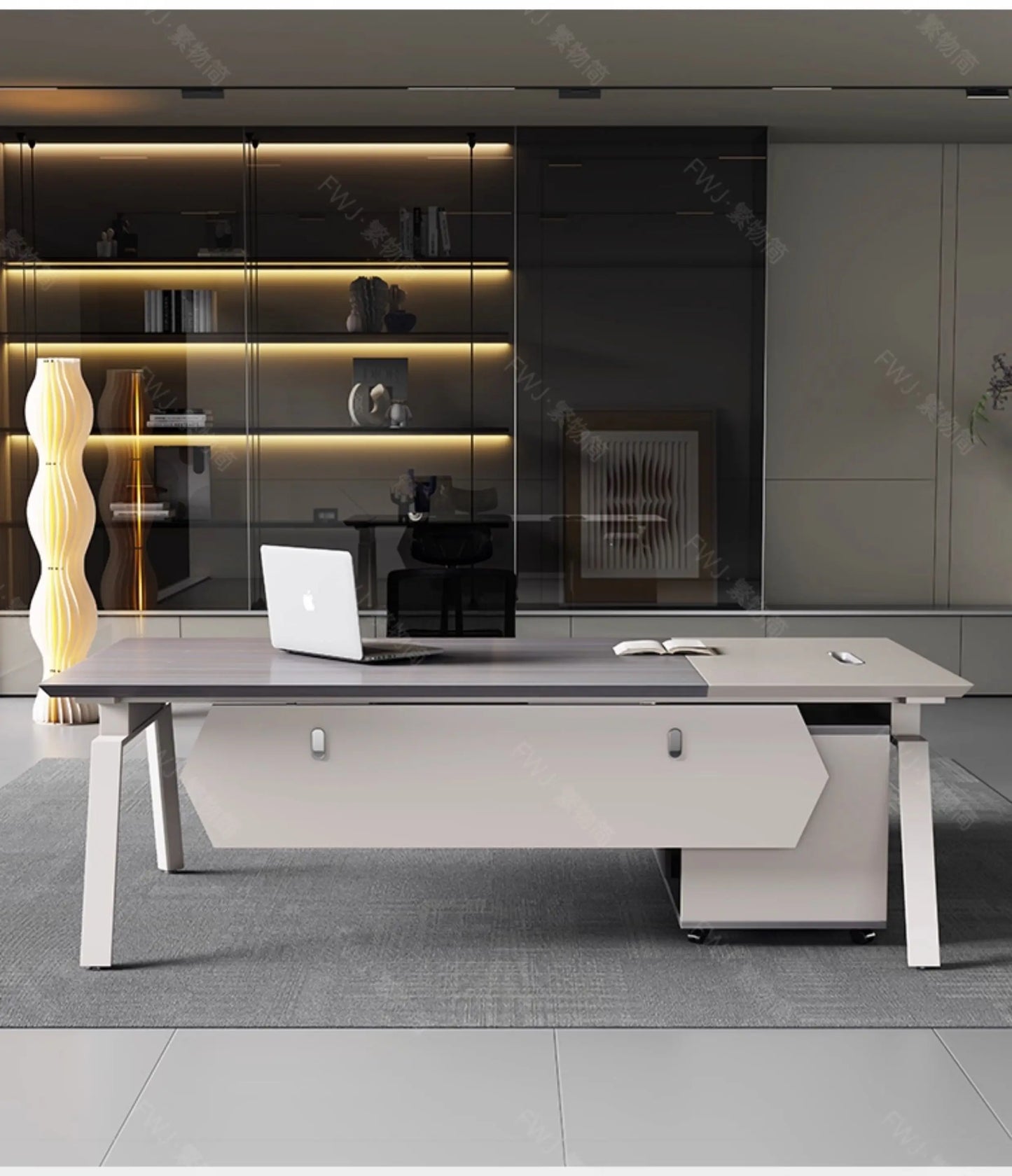 Living Room Lshaped Office Desk Luxury Design Chinese Style Fashion Office Desk Interior Escritorio Oficina Postmodern Furniture