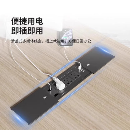 Modern European Floor Office Desk Standing Design Large Sedentary Table Ideal Productivity Style Muebles Oficina Furniture