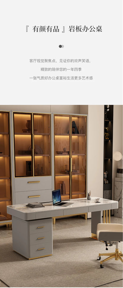 Chic Standing Desk Luxury Large Office Table Sleek European Floor Design Great Corporate Use Muebles Oficina Home Decoration