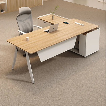 Wooden Study Office Desk Modern Computer Space Saving Luxury Design Safe Office Desk Aesthetic Mesa Ordenador Room Furniture