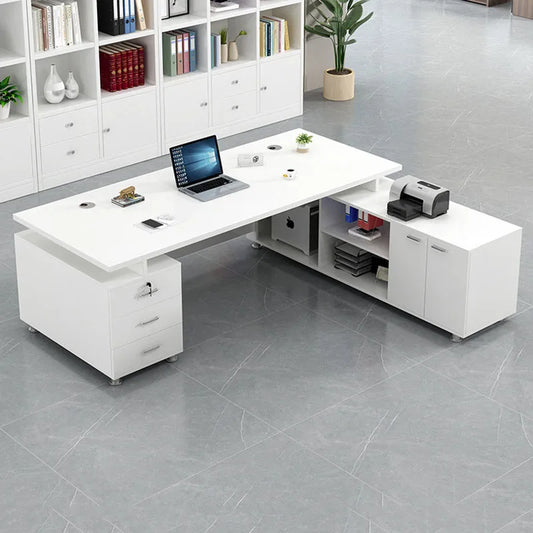 Aesthetic Modern Office Desk Creative Save Space Big Size Fashion Safe Office Desk Professional Mesas Escritorio Home Products