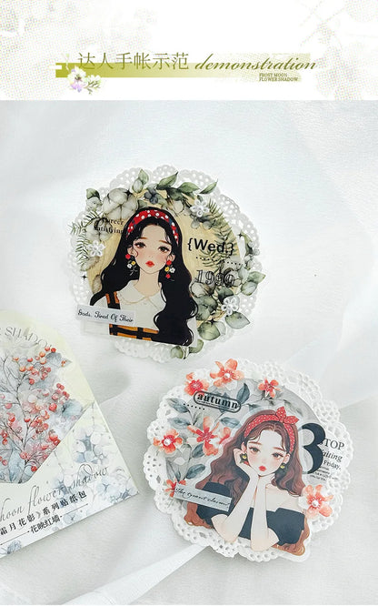 Mr.Paper,20PCS, Plant Themed Stickers, DIY Decorative Scrapbook Notebook Photo Frame Diary Stationery Flower Leaf Stickers Gifts