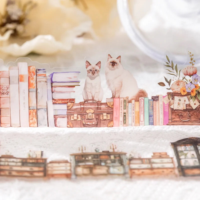 Mr Paper 3rolls/bag Long Life Series White Ink Shaped Tape Masking Tape Handmade DIY Glasses Journal Photo Frame
