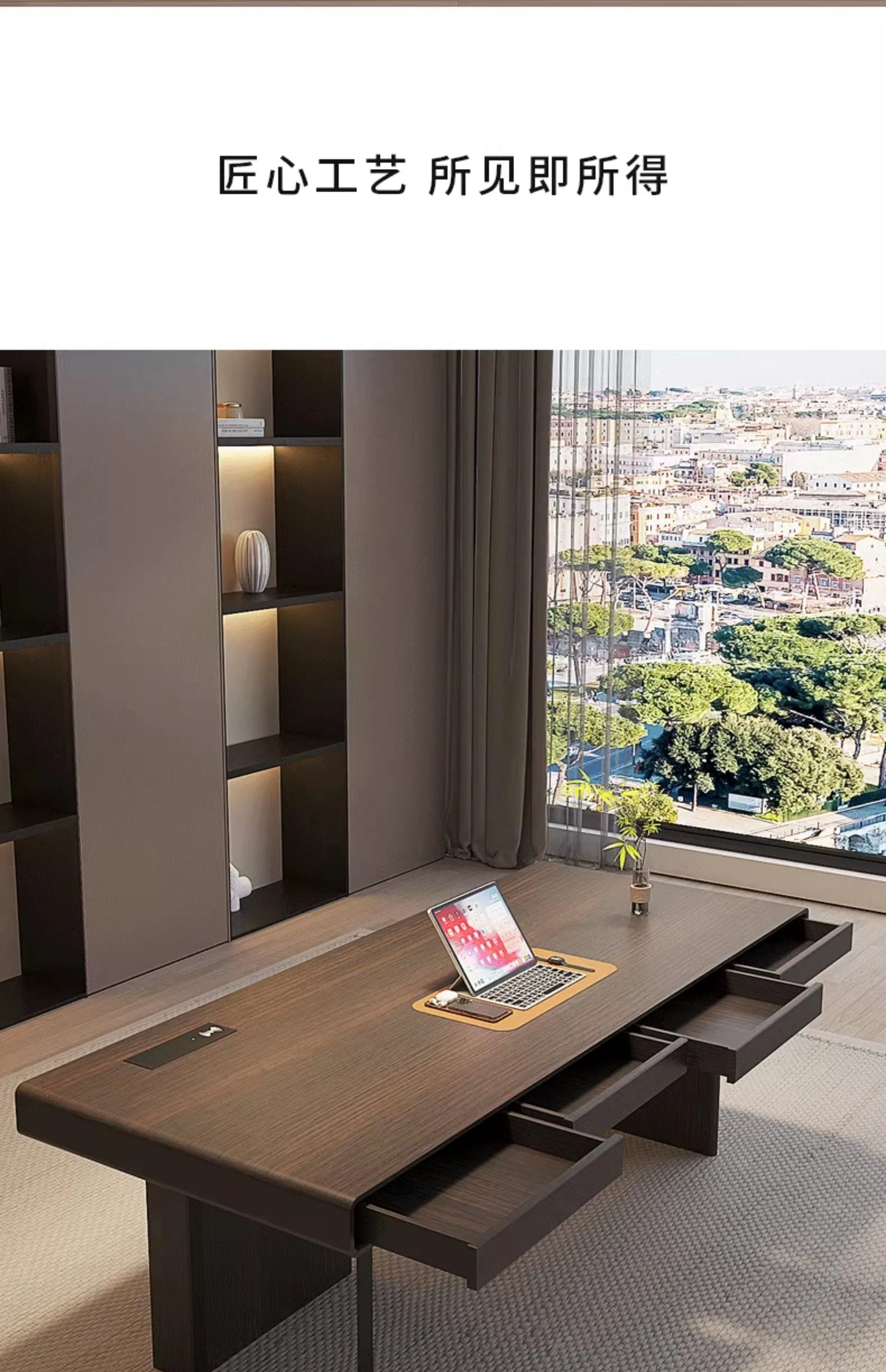 Stylish Executive Writing Desk Perfect Office Study Corner Modern Design Meets Functionality Mesa Para Computador Accessories