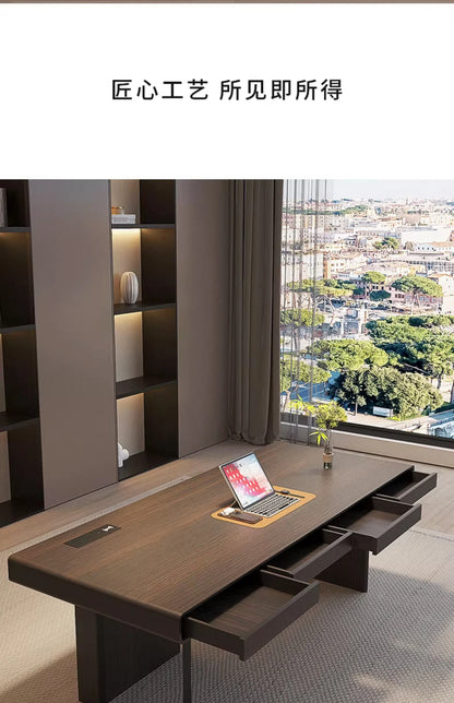 Stylish Executive Writing Desk Perfect Office Study Corner Modern Design Meets Functionality Mesa Para Computador Accessories