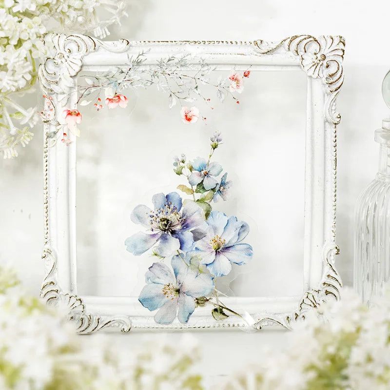 Mr.Paper,20PCS, Plant Themed Stickers, DIY Decorative Scrapbook Notebook Photo Frame Diary Stationery Flower Leaf Stickers Gifts
