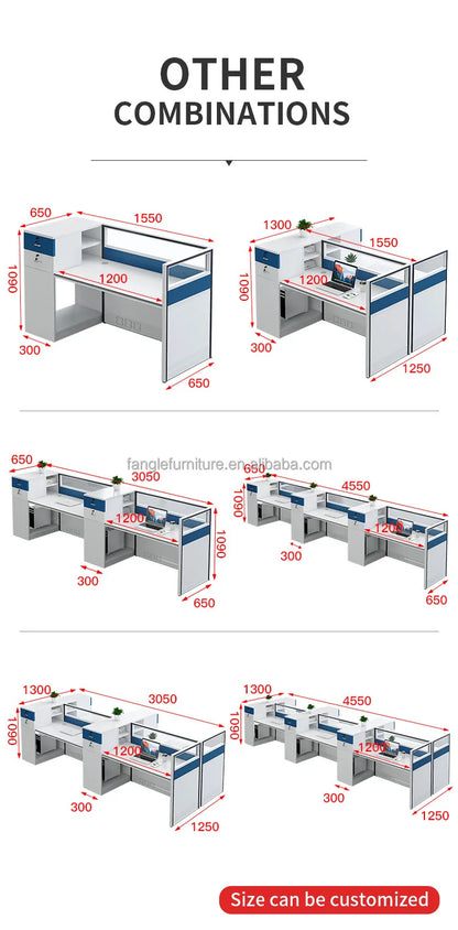 Workstation Desk with Office Partition and Modern Design for Office Desk  boss office desk