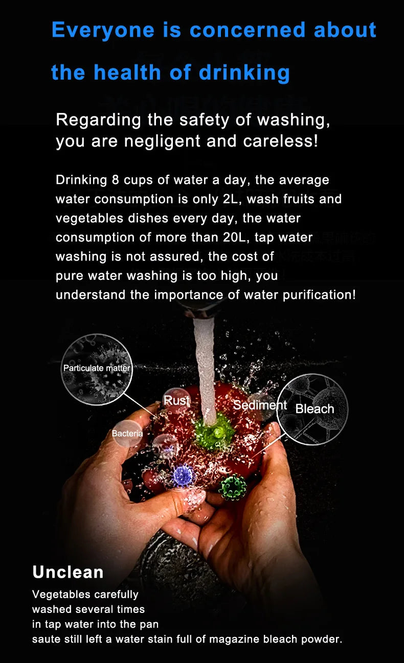 Splash proof faucet filter, water purifier, kitchen water treatment equipment, tap water filter customized