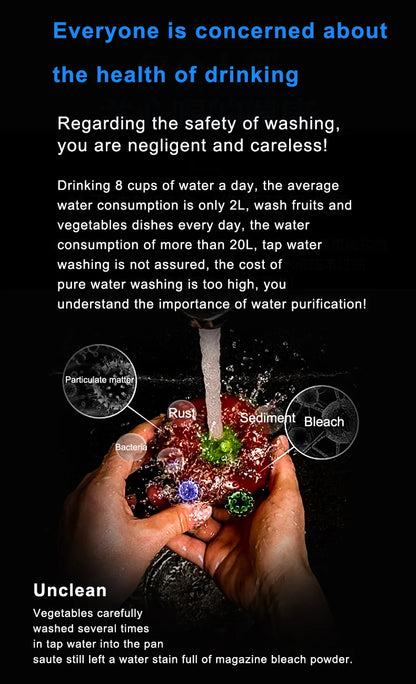 Splash proof faucet filter, water purifier, kitchen water treatment equipment, tap water filter customized