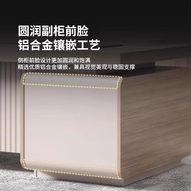 Modern European Floor Office Desk Standing Design Large Sedentary Table Ideal Productivity Style Muebles Oficina Furniture