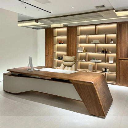 Wooden Fashion Office Desk Simple Creative Cheap Interior Big Size Office Desk Save Space Meuble Bureau Chinese Style Furniture