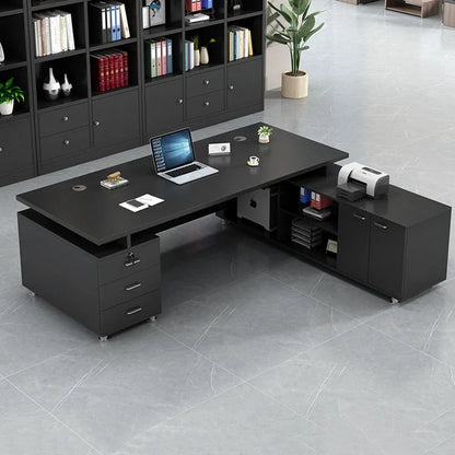 Aesthetic Modern Office Desk Creative Save Space Big Size Fashion Safe Office Desk Professional Mesas Escritorio Home Products