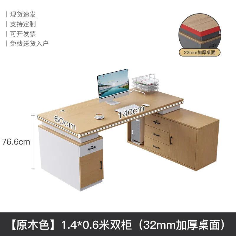 Large Size Fashion Office Desk Decoration Beauty Professional Minimalist Office Desk Save Space Mesas Escritorio Furnitures