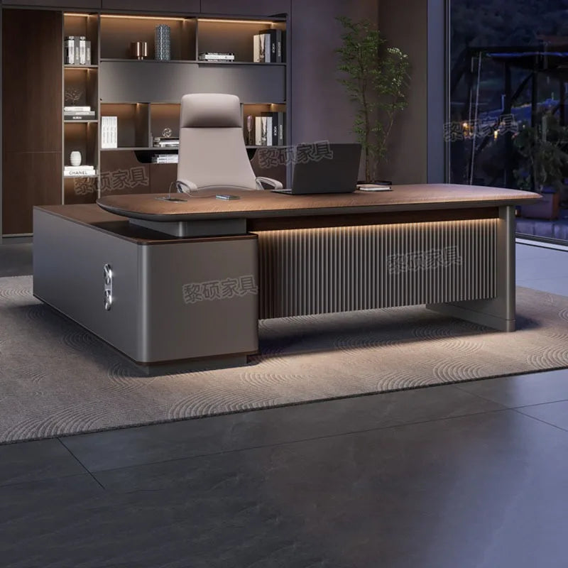 Fashion Large Size Office Desk Luxury Design Save Space Creative Computer Office Desk Executive Meuble Bureau Home Products