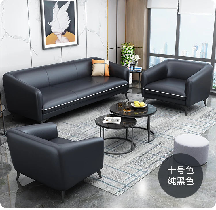 Office Sofa Business Reception Modern Simple Meeting Hotel Lobby Resting Area Office Sofa Coffee Table Set